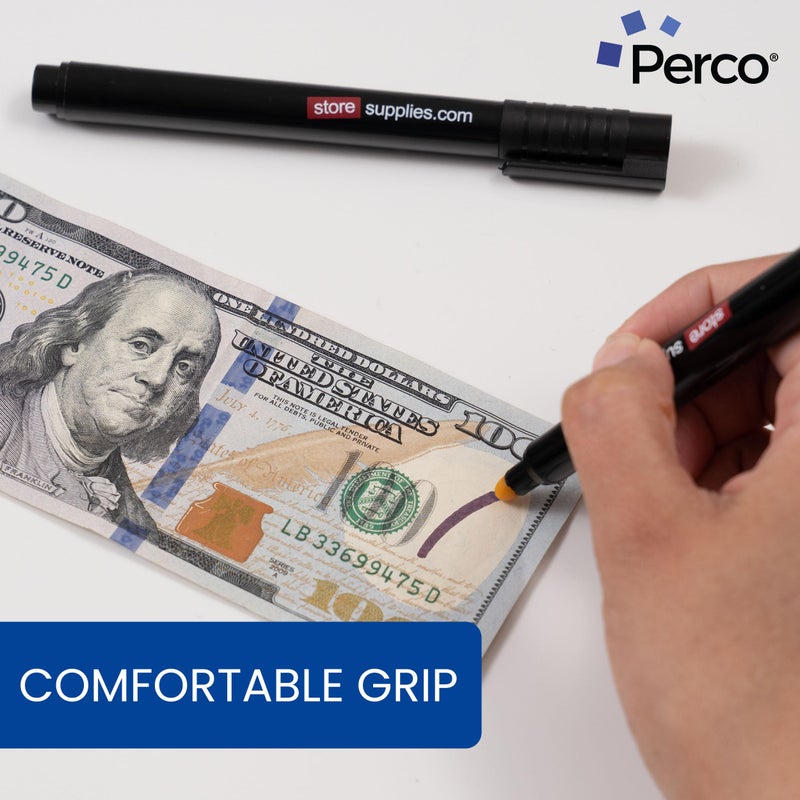 Perco Counterfeit Money Detector Pen (2 Pack) - Easy to Use and Reliable Universal Currency Fake Bill Checker for Personal & Commercial Use - Ensures Authenticity & Prevents Fraud - Image 5